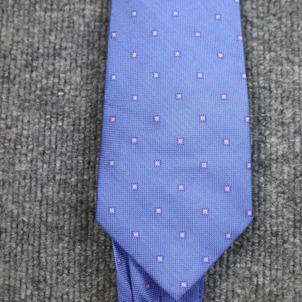 Stafford Tie Mens One Size Blue 100% Silk Geometric‎ Micro Dot Dress Necktie